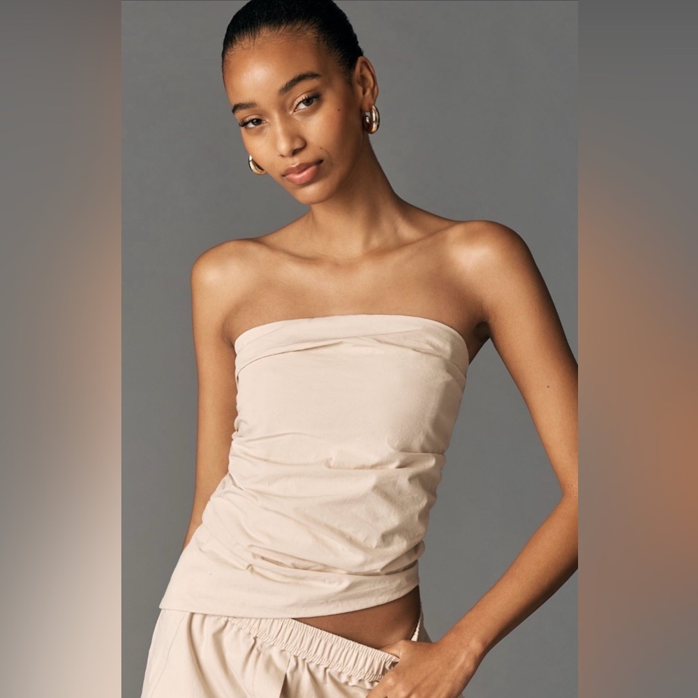 Anthropologie by Maeve Strapless Ruched Top